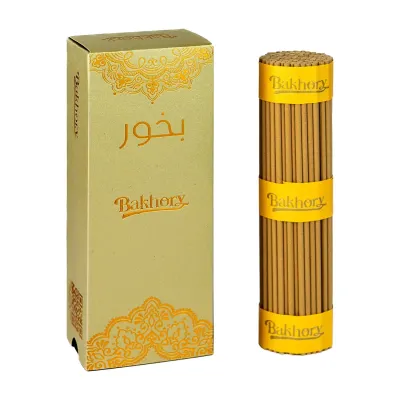 Bakhory Cambodian Oud Incense Sticks 3mm (100g) – Premium 88% Pure Agarwood, Chemical-Free, ~146 Sticks, Brass Holder Included