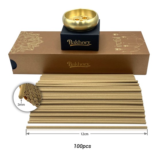 Bakhory Incense Sticks  with Copper Incense Burner 3mm (50 gm)