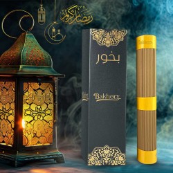 Bakhory Oud Incense Sticks 1.4mm/21cm (100g) with Free Wooden Incense Burner