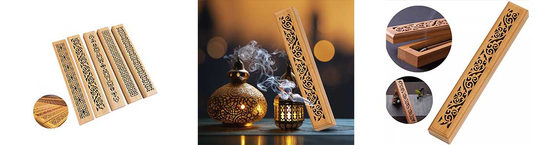 Elevate Your Home Fragrance Ritual with the Bakhory Crafted Wooden Incense Burner Box