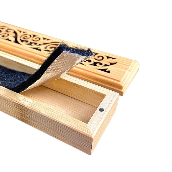  Bakhory crafted wooden incense burner box, featuring 5 unique and elegant patterns