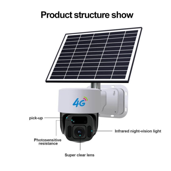 4G Low Power Solar PTZ Battery Camera